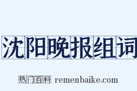 沈阳晚报组词是什么意思的图片
